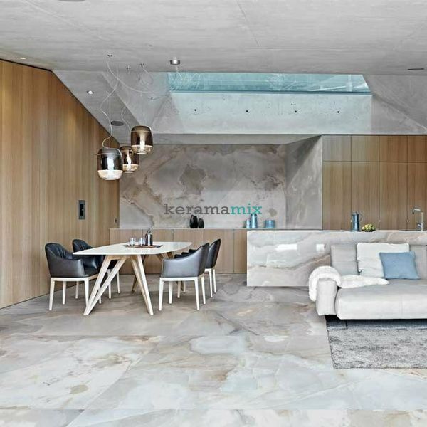 Керамограніт крупноформатний Florim Group | Reves de rex Reve perle glossy 6mm 120x120 R (769910) 19178 фото