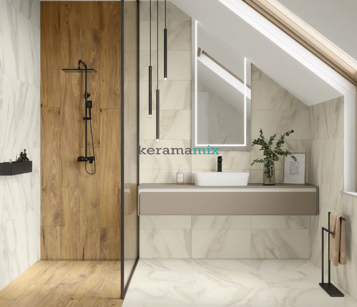 Керамогранит Paradyz | Daybreak Bianco Gres Szkl. Rekt. Mat. 59,8X119,8 18557 фото