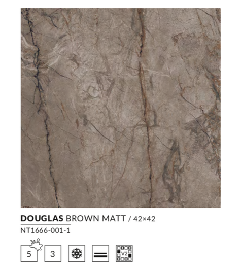 Керамограніт Cersanit | Douglas Brown Matt 42X42 - купити в