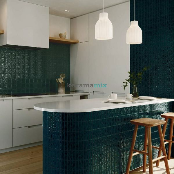 Плитка CERAMICA DESEO | STICKS GREEN INTENSE 200&times;200 201160 фото