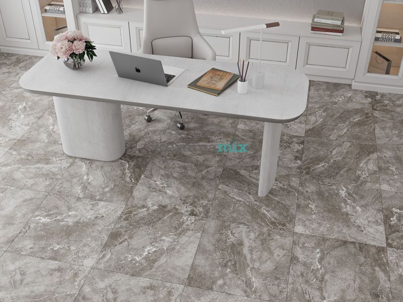 Керамограніт Golden Tile | Плитка Ritz RT2580 сірий 600x600x8 202619 фото