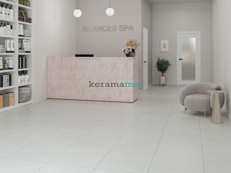 Керамограніт Golden Tile | Плитка Terragres Pebbles Light PLG580 світло-сірий 600х600х8 202867 фото