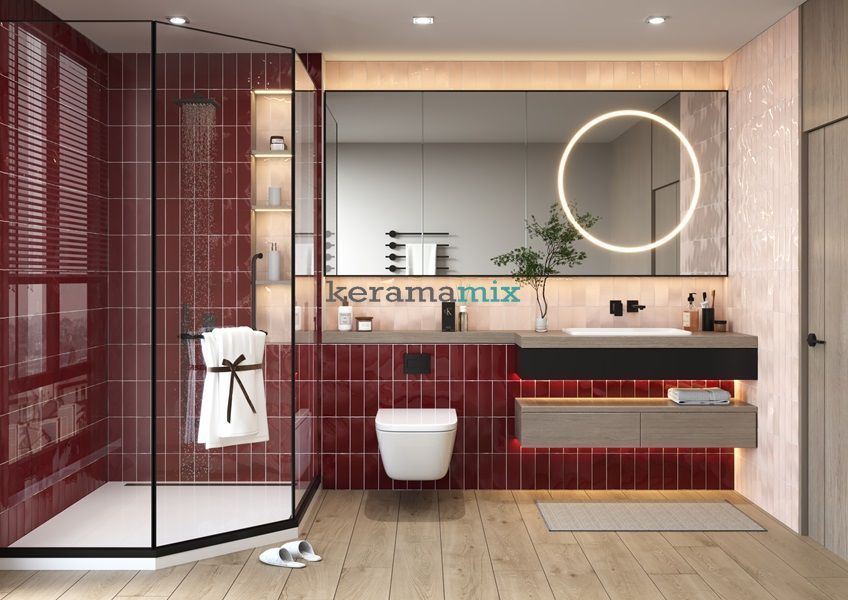 Плитка CERAMICA DESEO | VENICE POMEGRANATE 7,5х20 201210 фото