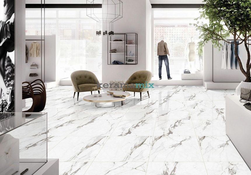 Керамограніт Asia Pacific | Statuario Bottega Silver Polished 60*60 201657 фото