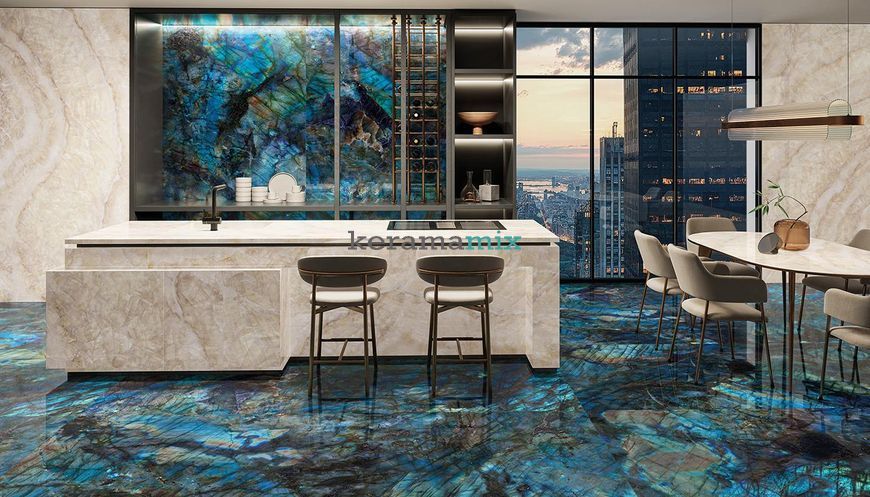 Керамограніт Emil Ceramica | 60*120 Tele Di Marmo Lumia Labradorite Full Lapp Rett En8A 9 Mm 208365 фото