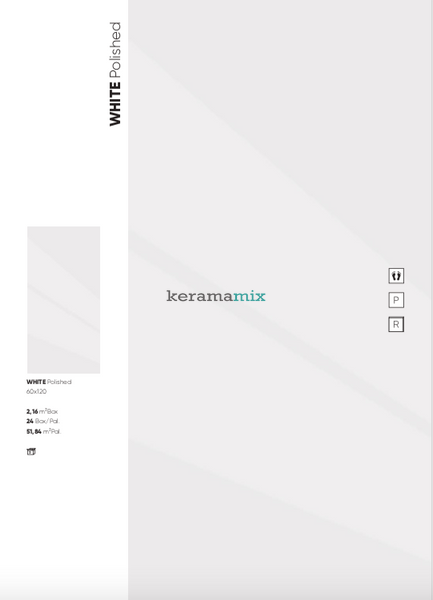 Керамогранит Fiera Ceramica | Mono white Polished 60x120 202246 фото