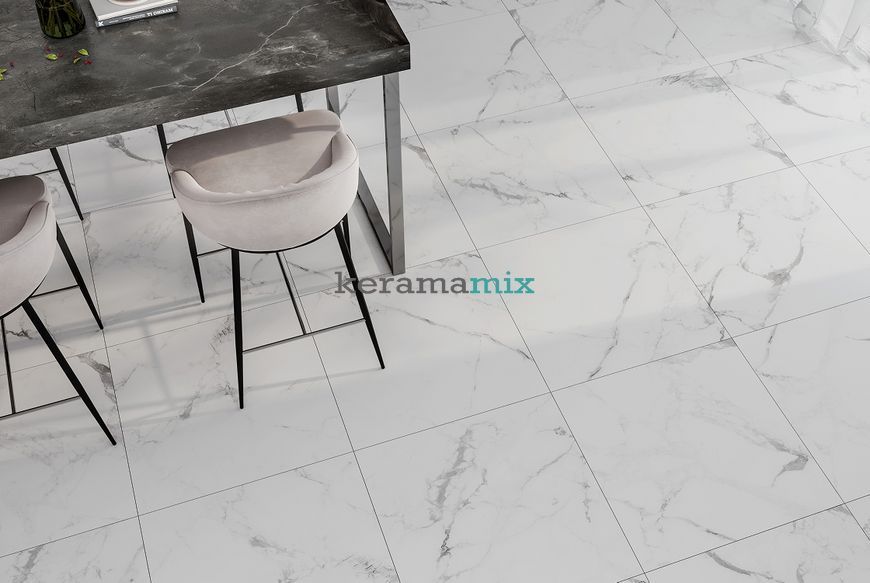 Керамограніт Primavera | Плитка CALACATTA SILVER білий 60х60 matt AG0580 208940 фото