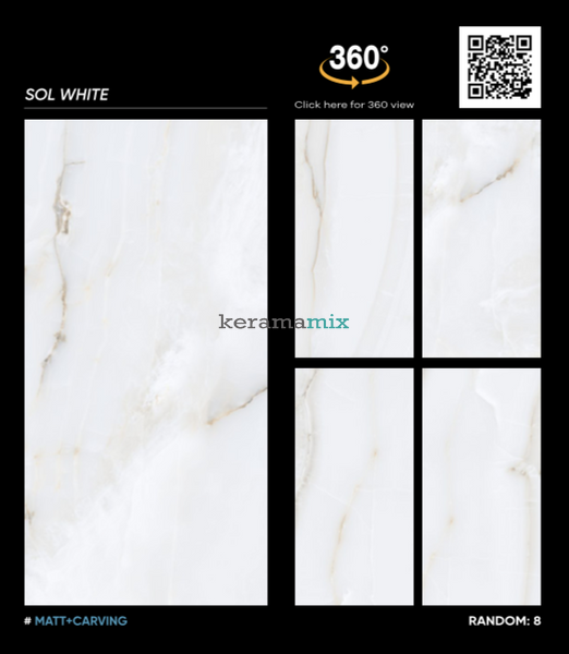 Керамогранит Italica | Sol White Matt+Carving 60 x120 18209 фото