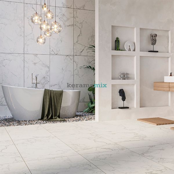 Керамогранит Cersanit | Calacatta Mild GPT1006 White Satin Rect 59,8x59,8 см 16273 фото