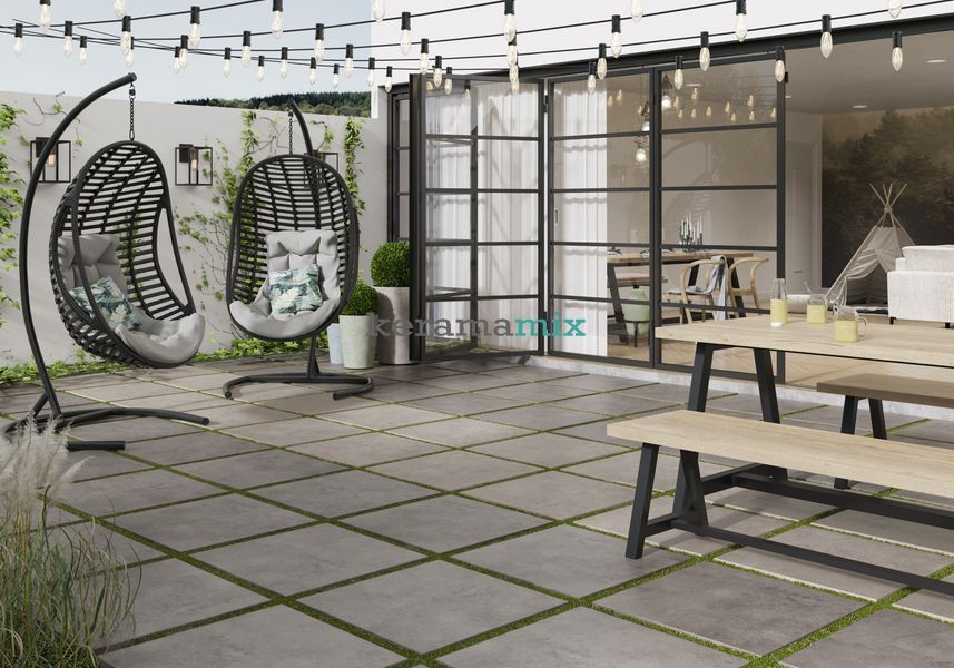 Утолщенный керамогранит Teo Ceramics (Allore) | Victoria Mid Grey F PCR 600x600x20 R Mat 1 60131162 фото