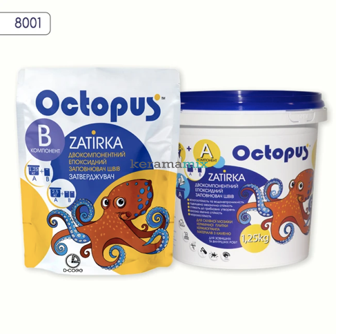 Епоксидна затирка OCTOPUS 8001 білий, 1,25 кг 209043 фото