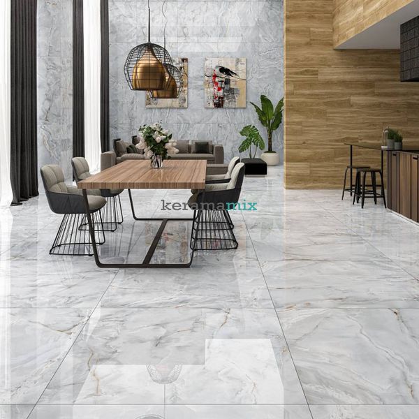 Керамограніт Ecoceramic | Calacatta Eternal White 60х120 - LP0869 - 004 (глянець) 12273 фото