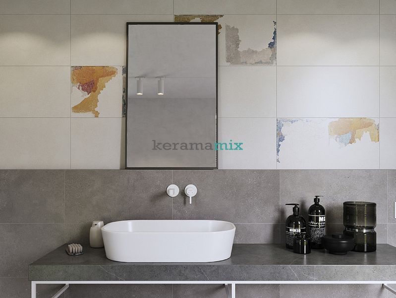 Керамограніт Rako | Betonico DAK62790 white-grey 59.8x59.8x0,9 rect. 210391 фото
