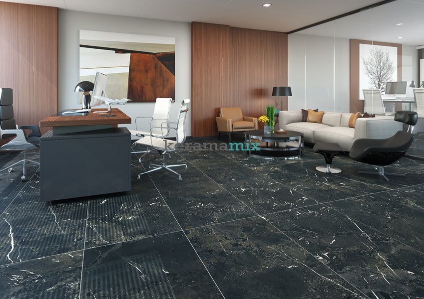 Керамогранит ALMERA CERAMICA | PULSE BLACK 60x120 см 19033 фото