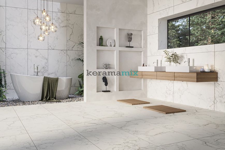 Керамогранит Cersanit | Calacatta Mild GPT1006 White Satin Rect 59,8x119,8 см 16274 фото