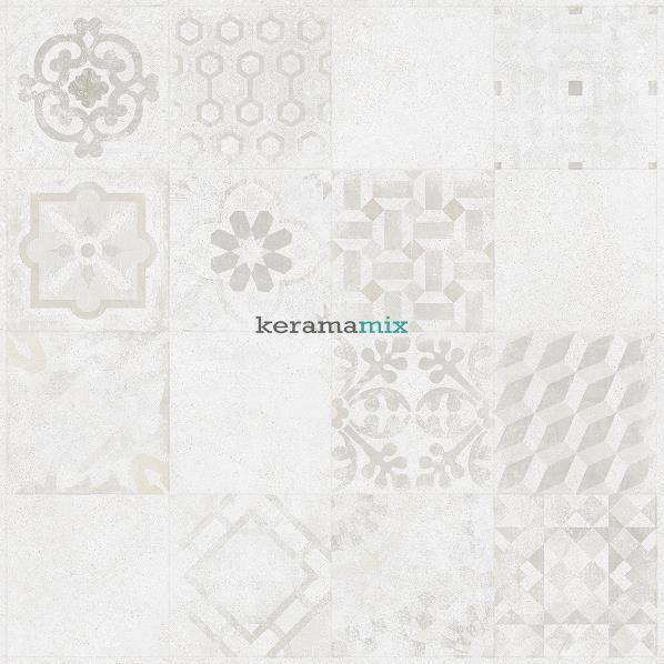 Керамограніт Rako | Betonico DAK62795 decor white-grey 59.8x59.8x0,9 rect. 210392 фото