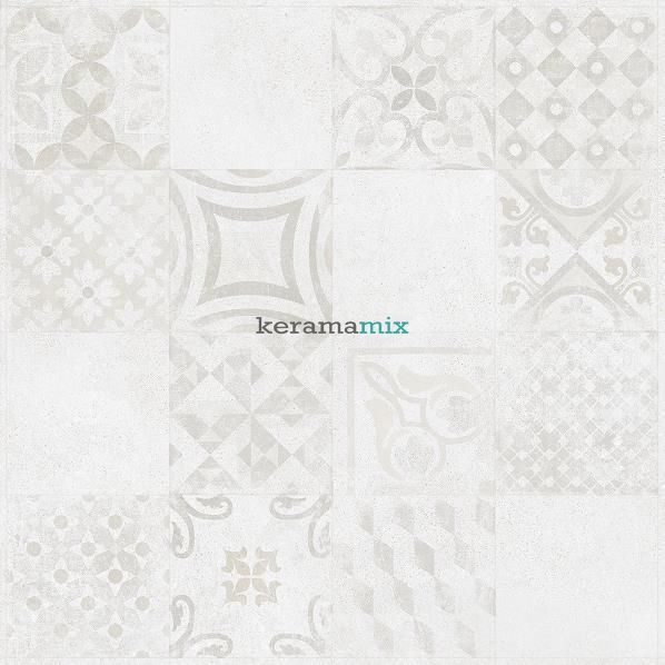 Керамограніт Rako | Betonico DAK62795 decor white-grey 59.8x59.8x0,9 rect. 210392 фото