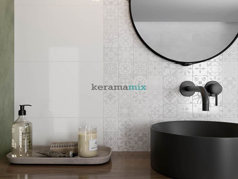Плитка для стен Церсанит | SANSA GREY PATTERN MATT 25x40 19383 фото