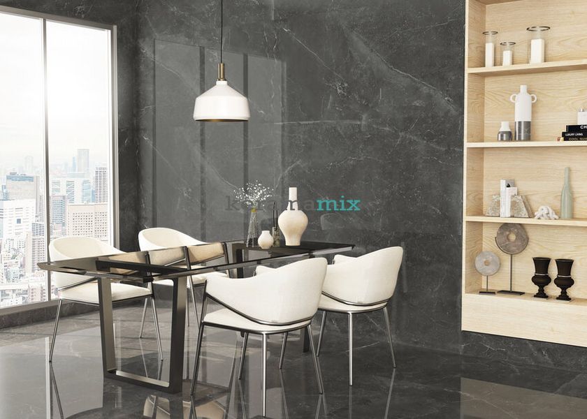 Керамограніт Azulejos Benadresa | Плитка PIETRA ANTICA NERO NATURAL 60*120*9,5mm 203049 фото
