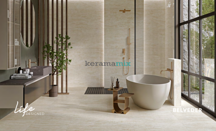 Керамограніт Cersanit | BELVEDER BEIGE MATT RECT 59,8X119,8 см 12421 фото