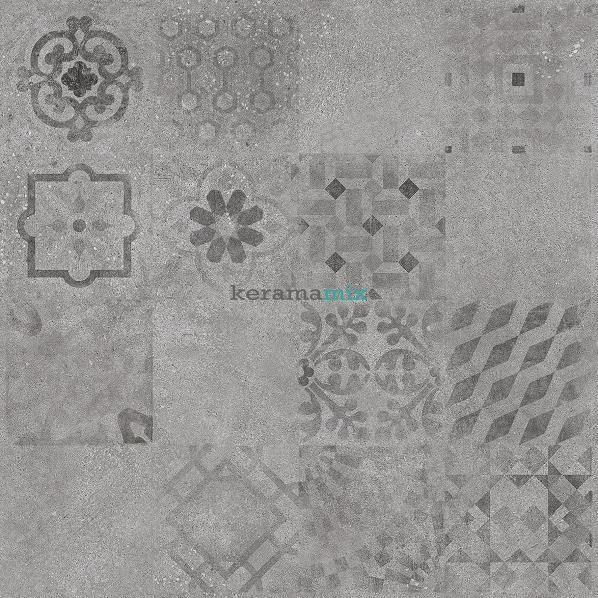 Керамограніт Rako | Betonico DAK62796 decor grey 59.8x59.8x0,9 rect. 210393 фото