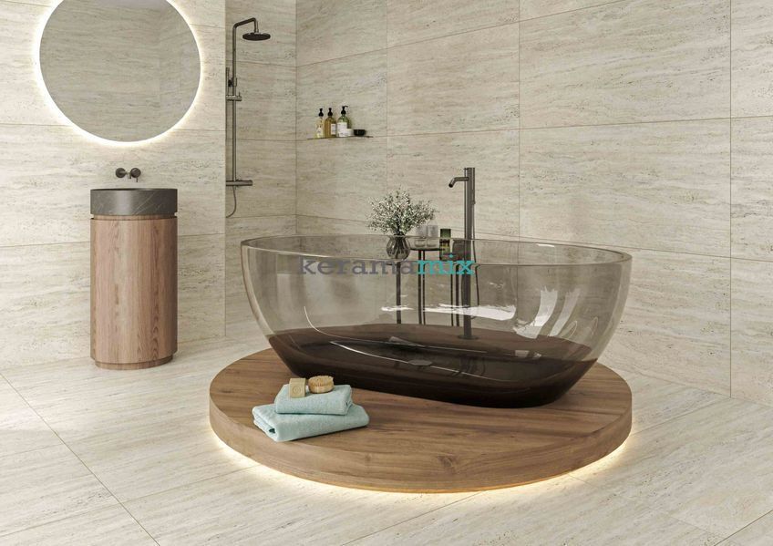 Керамогранит Golden Tile | Плитка Travertino Ever TE1980 бежевый 1200х600х8 202652 фото
