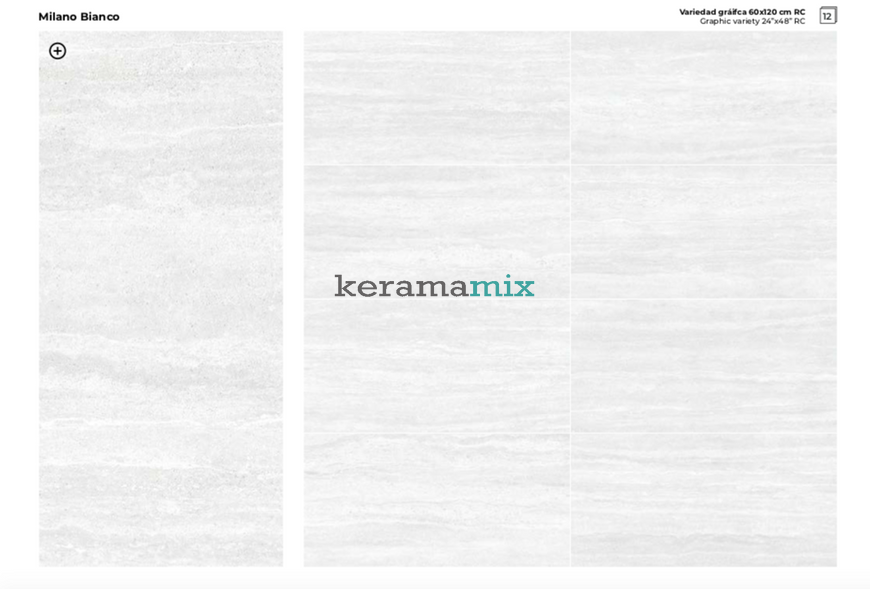Керамограніт Rocersa | Milano Blanco 60x120 RC 19334 фото