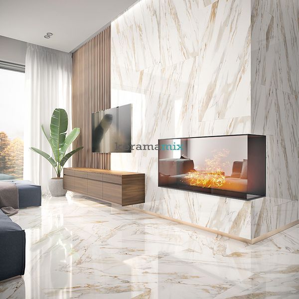 Керамогранит Inter Gres | Calacatta gold серый 12060 35 071/L 60x120 см - 2 сорт 18764 фото
