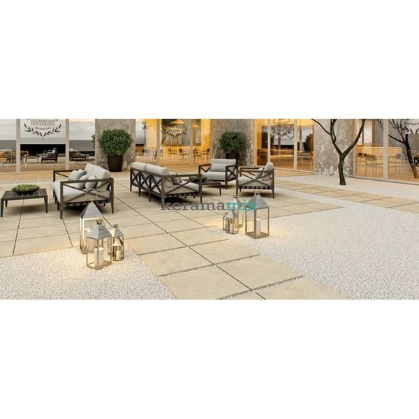 Потовщений керамограніт STARGRES | Pietra Serena Cream RECT 60x60x2 см 18313 фото