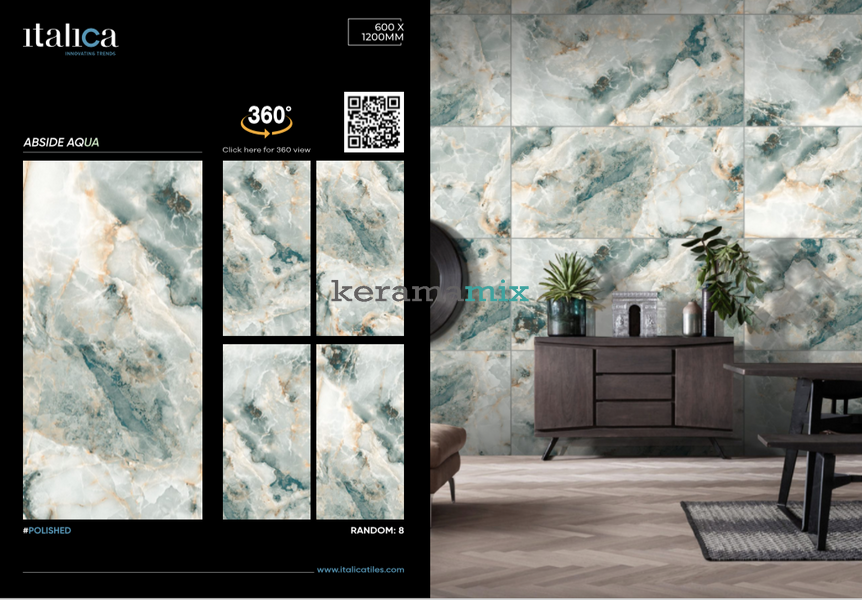 Керамогранит Italica | Absid Aqua Polished 60x120 см 11946 фото