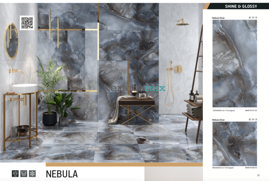 Керамограніт Teo Ceramics (Allore) | Nebula Blue F P 600x600x8 R Full Lappato 1 13172 фото