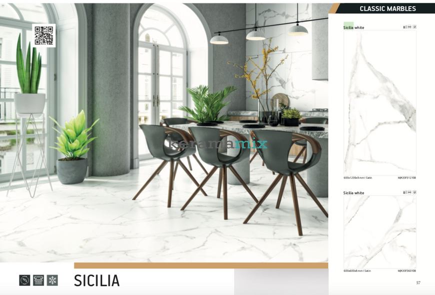 Керамогранит Teo Ceramics (Allore) | Sicilia White F P R 600x600 Mat 1 11557 фото