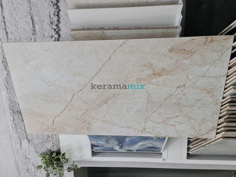 Керамограніт Netto Ceramika | Marmo Paradiso Crema Matt Carving 600X1200 18616 фото