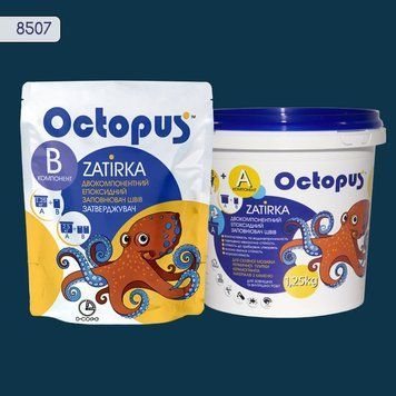 Двухкомпонентная эпоксидная затирка для плитки и мозаики ТМ "OCTOPUS", цвет 8507 1,25 кг. 209240 фото