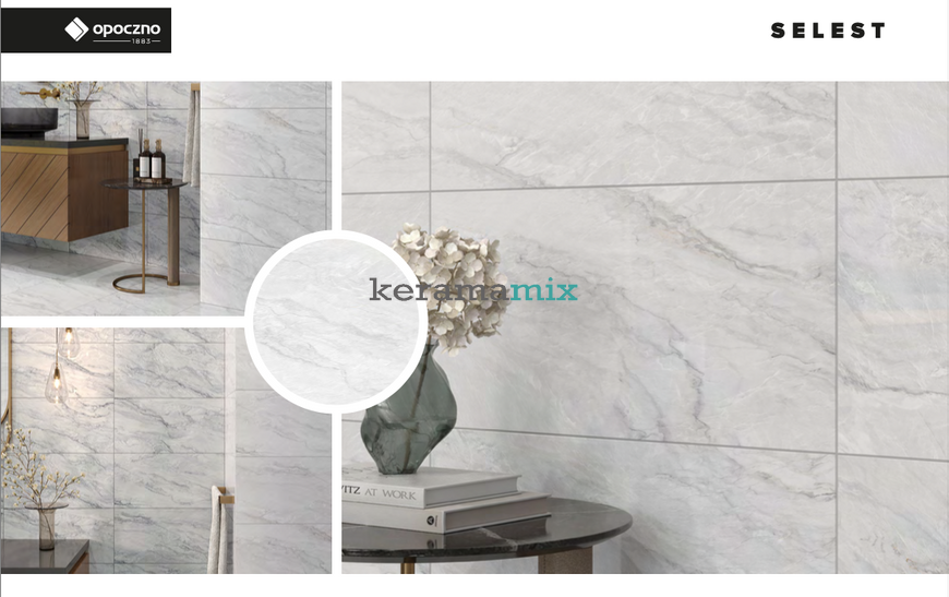 Керамічна плитка Opoczno | Selest light grey glossy 29,7 &times; 60 210097 фото