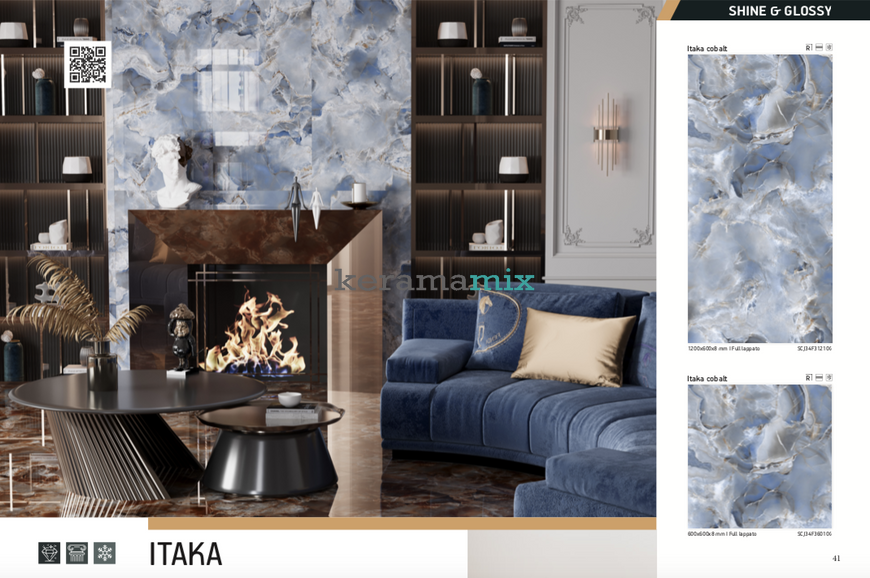 Керамограніт Teo Ceramics (Allore) | Itaka Cobalt F P 600x1200x8 R full Lappato 1 13074 фото