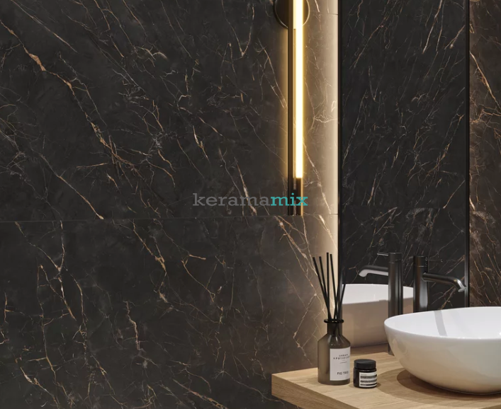 Керамограніт Paradyz | Carrastone Black Gres Szkl. Rekt. Mat. 59,8X119,8 18532 фото