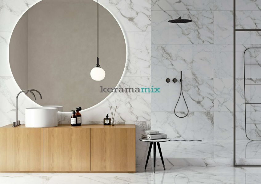 Керамограніт Golden Tile | Calacatta Extra Н90990 білий 1200х600х8 19003 фото