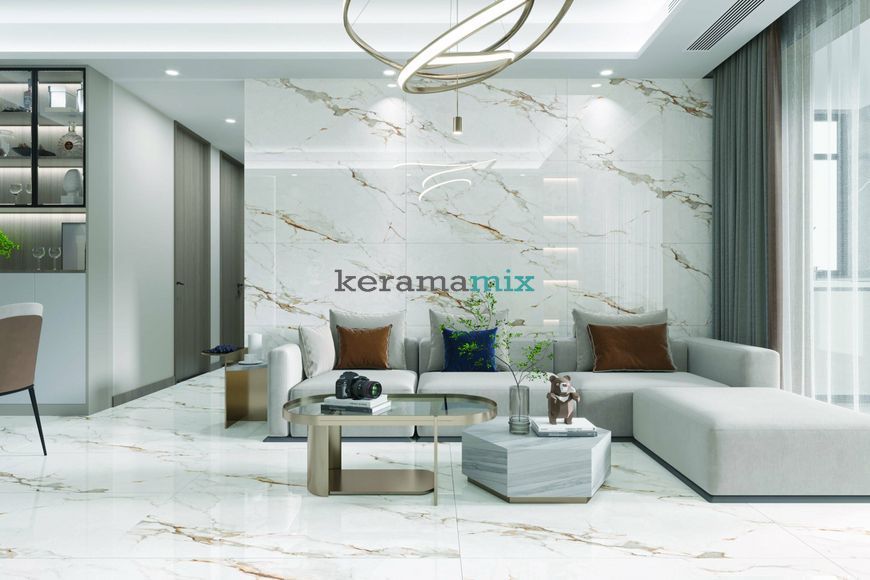 Керамогранит Asia Pacific | Statuario Bottega Gold Polished 60*60 201658 фото