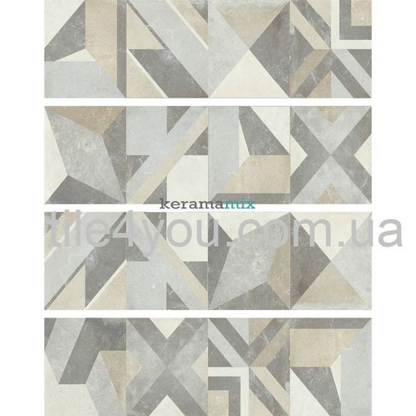 Плитка для стін Kale STUCCO DEC. CEMENTINE SQ 34x111 10377 фото