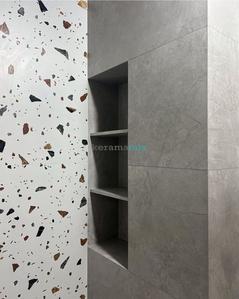 Керамограніт Teo Ceramics (Allore) | Stracciatella White F P 60x60 R Satin 1 11561 фото