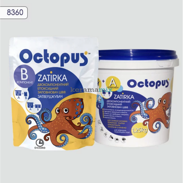 Епоксидна затирка OCTOPUS 8360 сіра, 1,25 кг 209046 фото