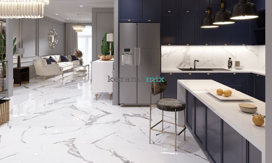 Керамограніт Golden Tile | Terragres Calacatta Vera білий 595x595x11 52219094 фото