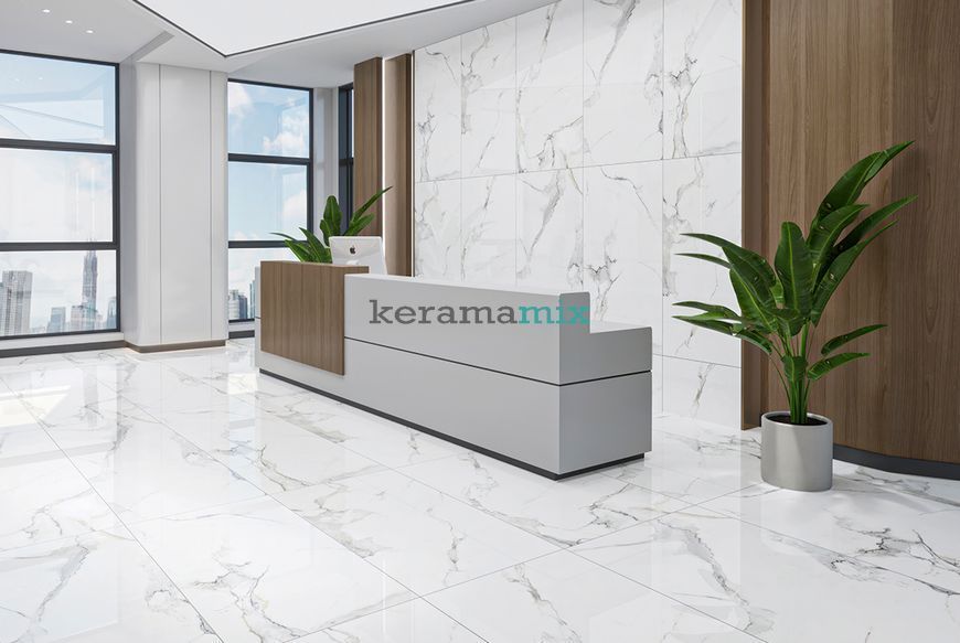 Керамограніт CERAMA MARKET | Statuario Valcano 60x120 см 16445 фото