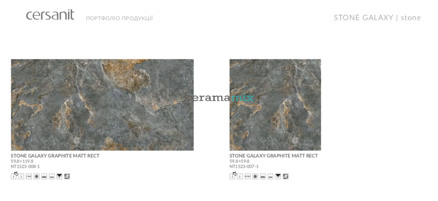 Керамогранит Cersanit | Stone Galaxy Graphite Matt Rect 59,8X59,8 12429 фото