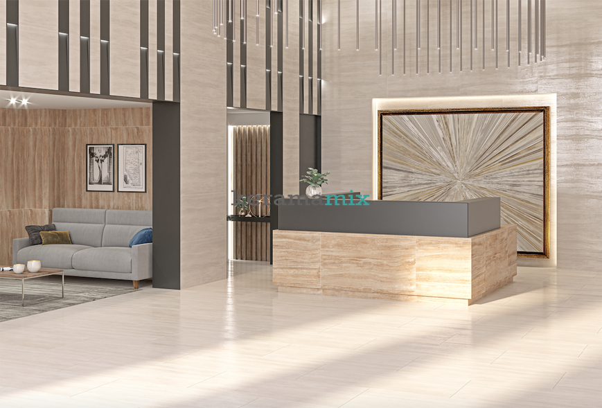 Керамогранит Teo Ceramics (Allore) | Travertine Ivory F P 600x1200 R Mat 1 49194718 фото