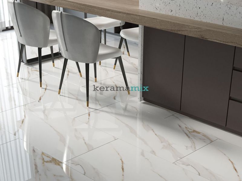 Керамограніт Fiera Ceramica | Gaios (Marble Calacata Rex 60х120 Full Lap) 600х1200х7 18220 фото