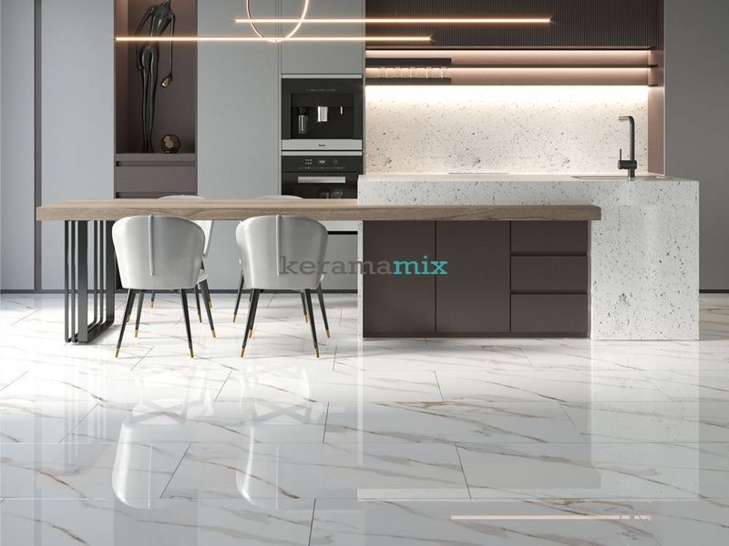 Керамограніт Fiera Ceramica | Gaios (Marble Calacata Rex 60х120 Full Lap) 600х1200х7 18220 фото