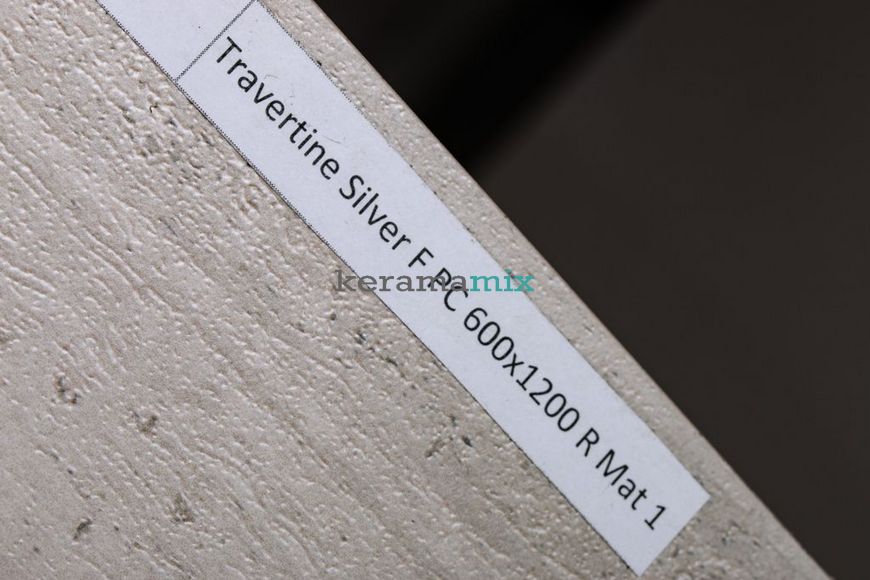 Керамограніт Teo Ceramics (Allore) | Travertine Silver F PC 600 х 1200 R Mat 1 10885 фото