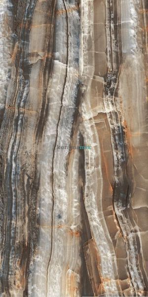 Керамограніт Kale ROYAL MARBLES MPB-R584 Onyx Rainbow Dark Polished 60x120 51889237 фото